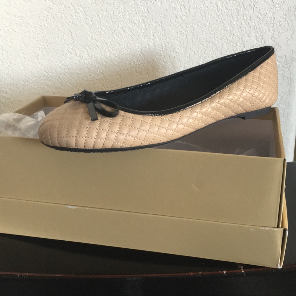 MK Nude Ballet Quilted Flats sz 7.5